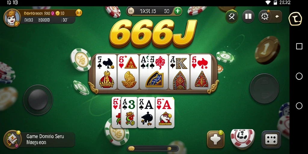 Screenshot gameplay Domino dari 666J yang penuh aksi dan strategi.