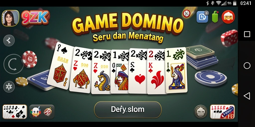 Tampilan gameplay Domino yang seru di 9ZK.