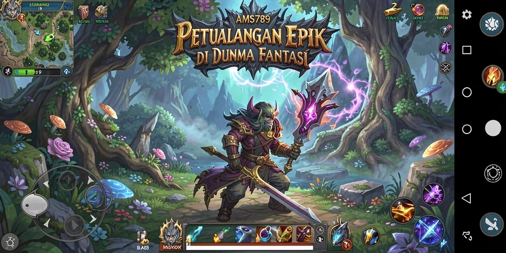 Tampilan gameplay seru dalam petualangan RPG yang mendebarkan.