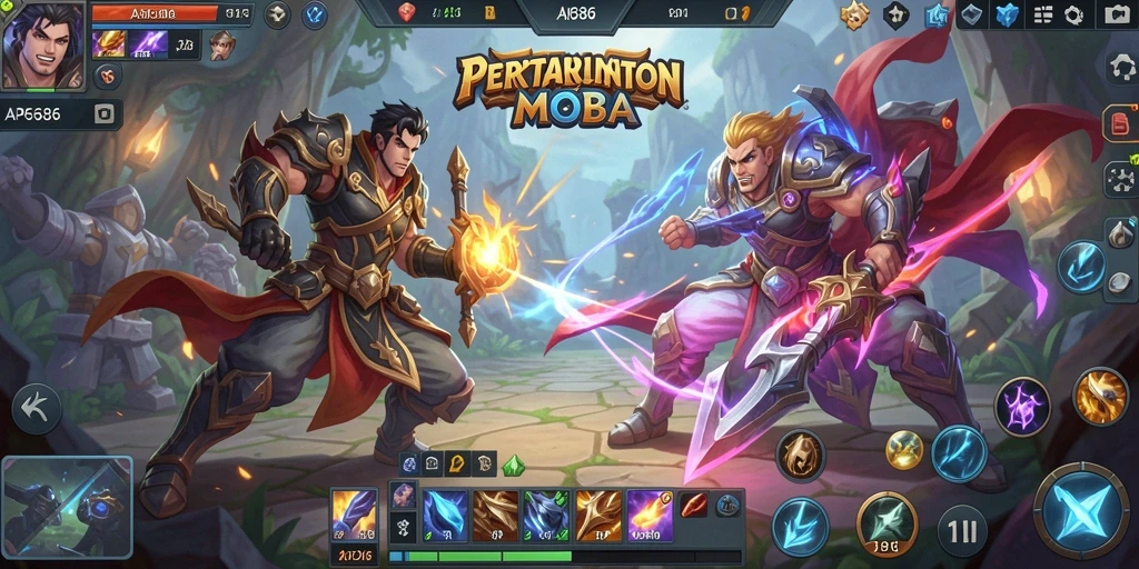 Tangkapan layar gameplay AP686 dengan aksi pertarungan seru.