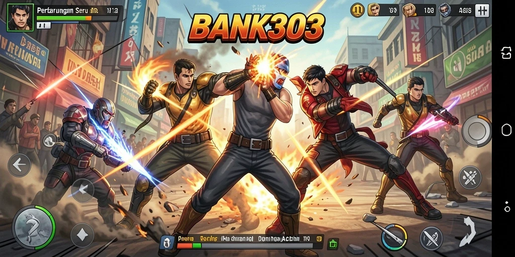 Tampilan gameplay BANK303 yang penuh aksi dan tantangan seru.