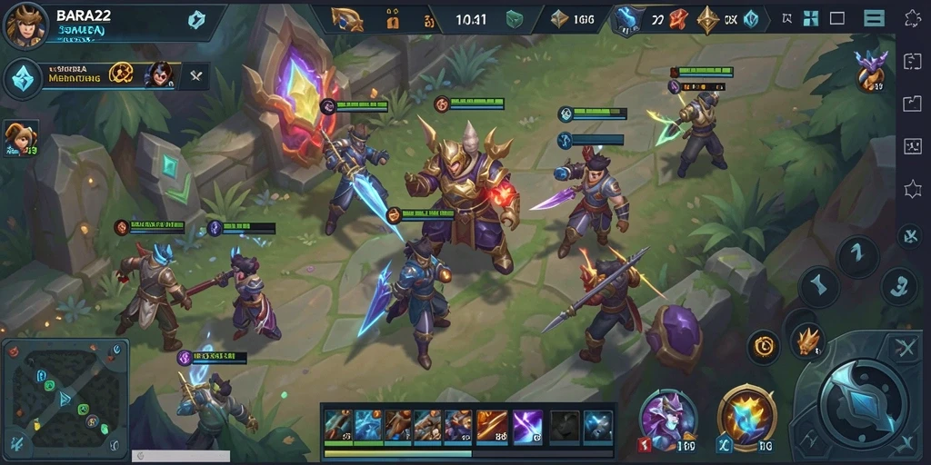 Tampilan gameplay seru dari BARA22 saat pertempuran sengit.