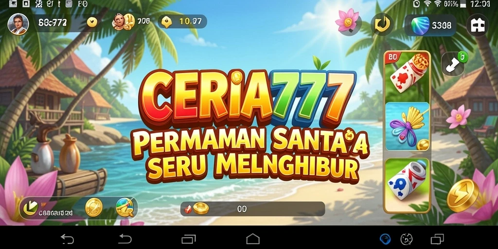 Tampilan gameplay CERIA777 yang menarik dan ceria.
