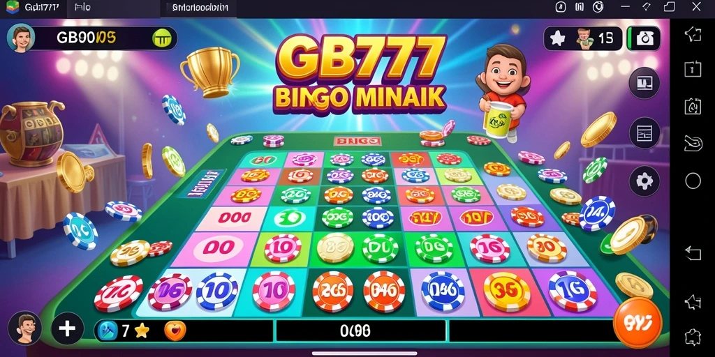 Screenshot GB777 menampilkan gameplay seru Bingo dengan interaksi pemain.