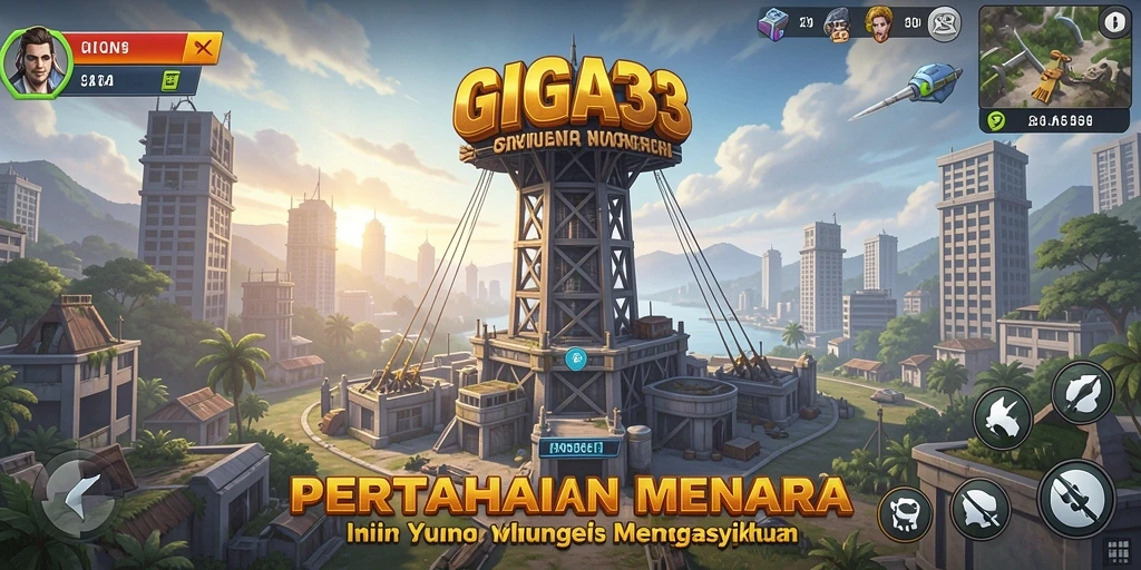 Tampilan gameplay menara pertahanan yang strategis dan mendebarkan.