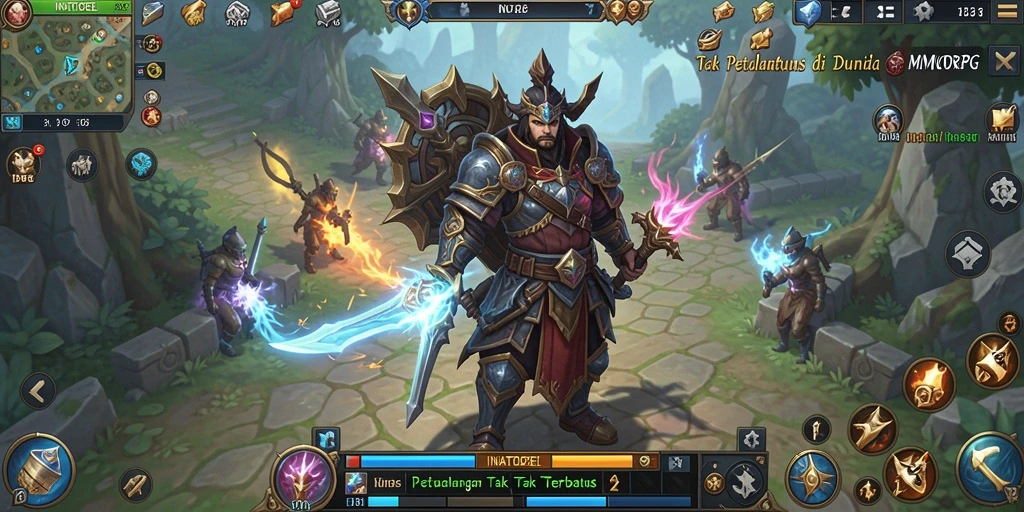 Tampilan gameplay seru dan interaktif dalam dunia MMORPG INATOGEL.