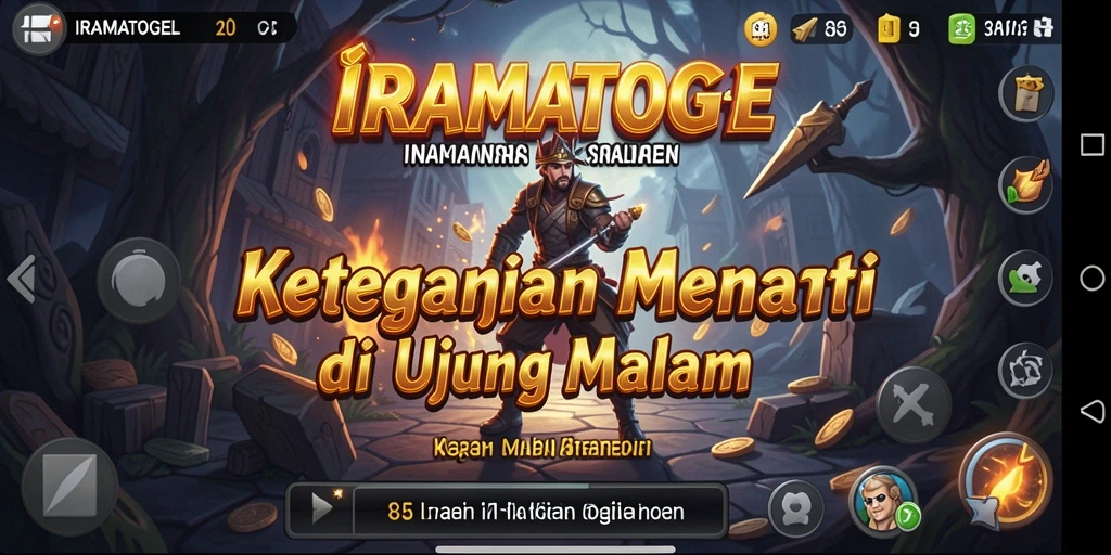 Tampilan gameplay menegangkan dari IRAMATOGEL saat menjelajahi dunia kegelapan.