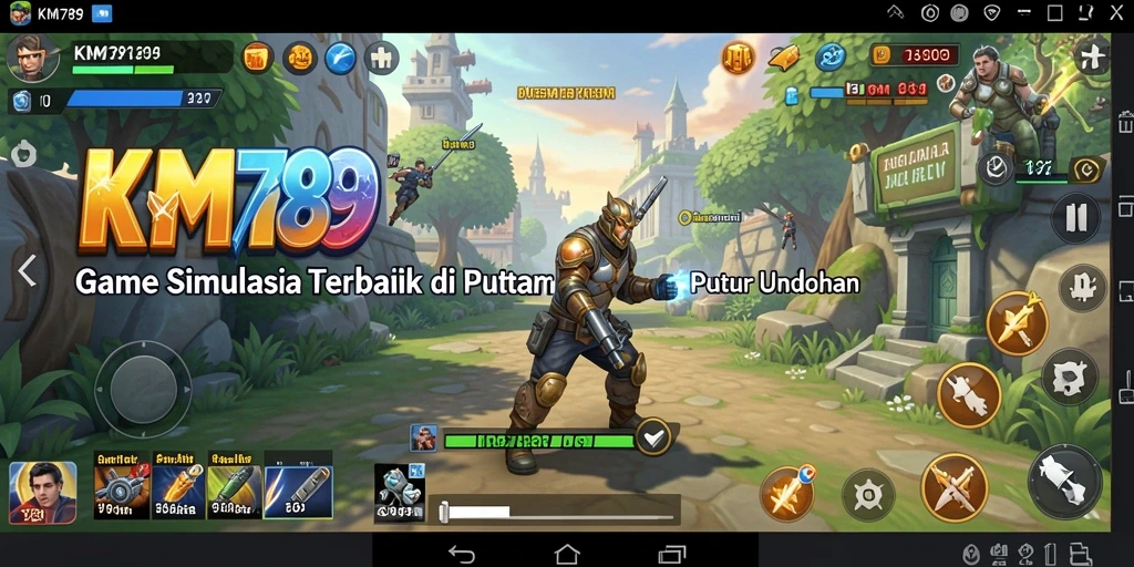 Tangkapan layar utama KM789 menampilkan gameplay simulasi yang mendalam.