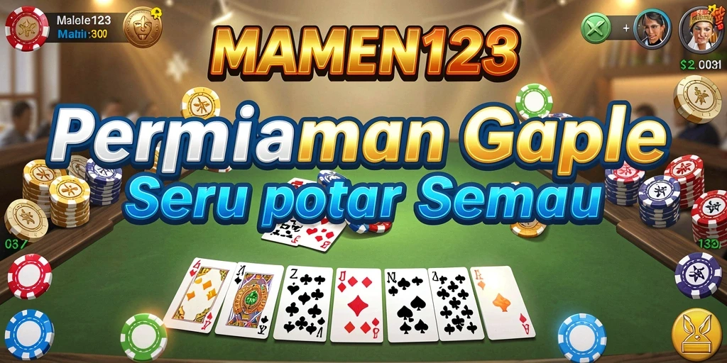Tampilan menarik dari permainan Gaple MAMEN123.