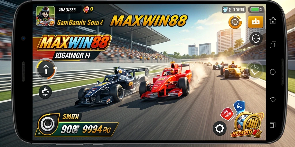 Tampilan permainan balap yang epik dan mendebarkan di MAXWIN88.