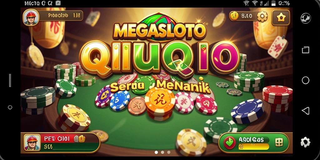 Tampilan gameplay QiuQiu MEGASLOTO yang seru dan interaktif.