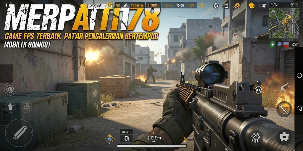 Tangkapan layar utama MERPATI178 menampilkan momen pertempuran FPS yang mendebarkan.