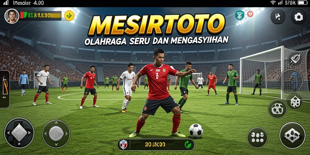Screenshot gameplay MESIRTOTO menampilkan aksi olahraga yang mendebarkan.