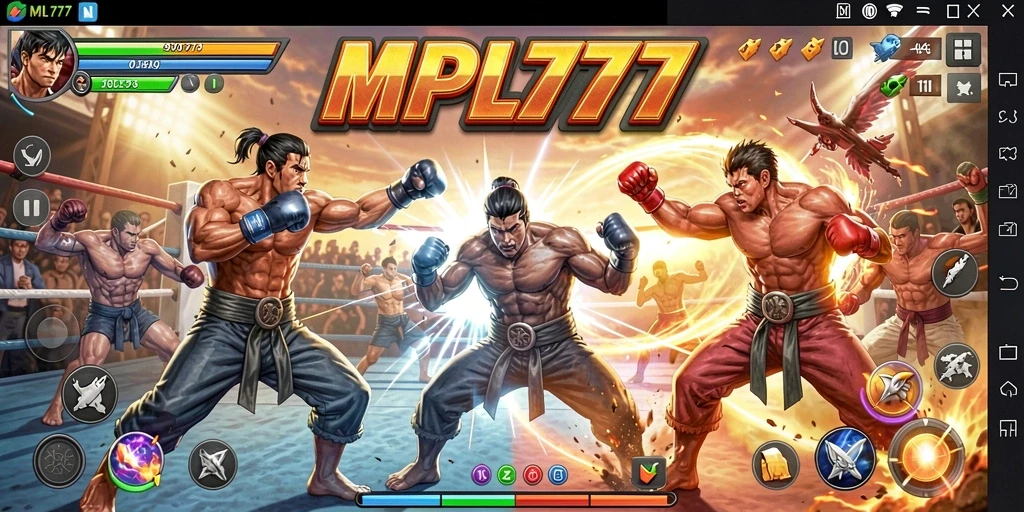 Tampilan gameplay pertarungan intens dari MPL777 yang mengasyikkan.