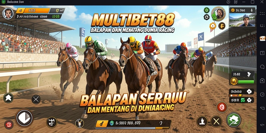 Screenshot gameplay MULTIBET88 yang menunjukkan lintasan balap seru.