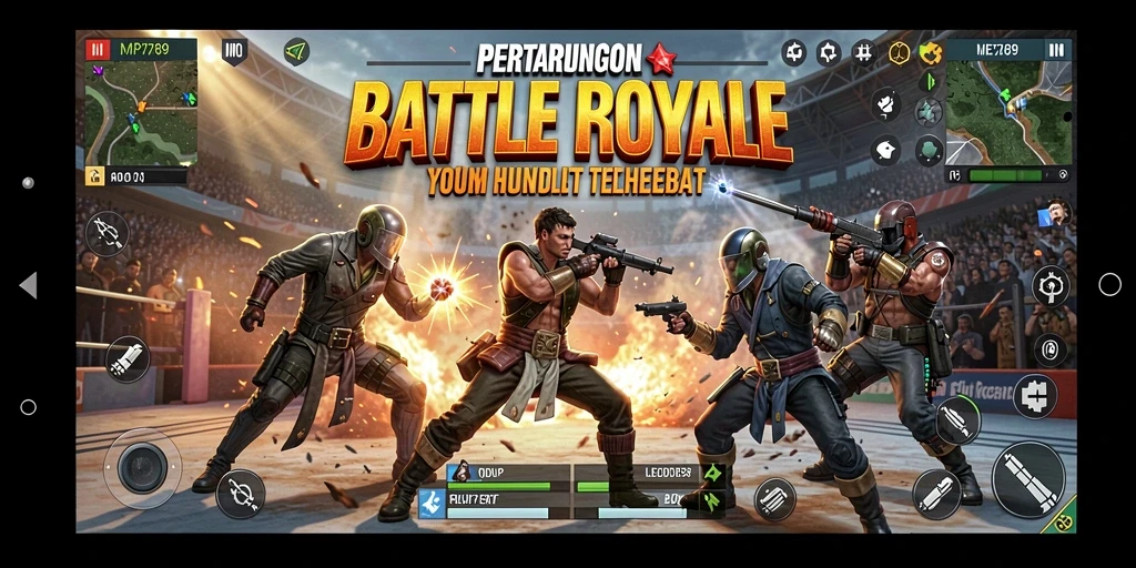 Tangkapan layar utama gameplay Battle Royale MVP789.