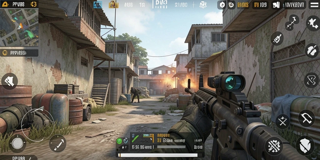 Tampilan gameplay seru dari PPV88 dalam aksi FPS.