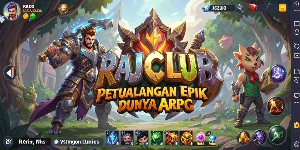 Tangkapan layar RAJACLUB menampilkan aksi seru dalam pertempuran ARPG.