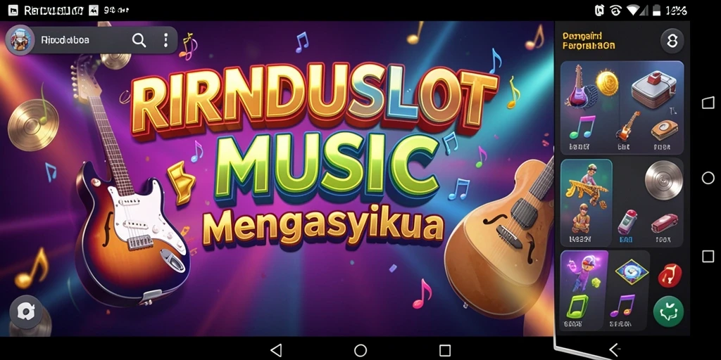 Tampilan menawan dari gameplay RINDUSLOT yang penuh musik.