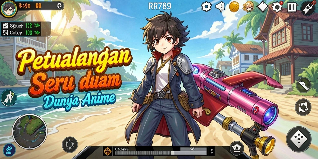 Menampilkan aksi seru karakter dalam dunia Anime.