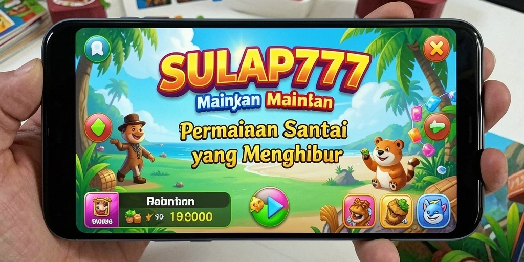 Tampilan seru gameplay SULAP777 yang penuh warna.